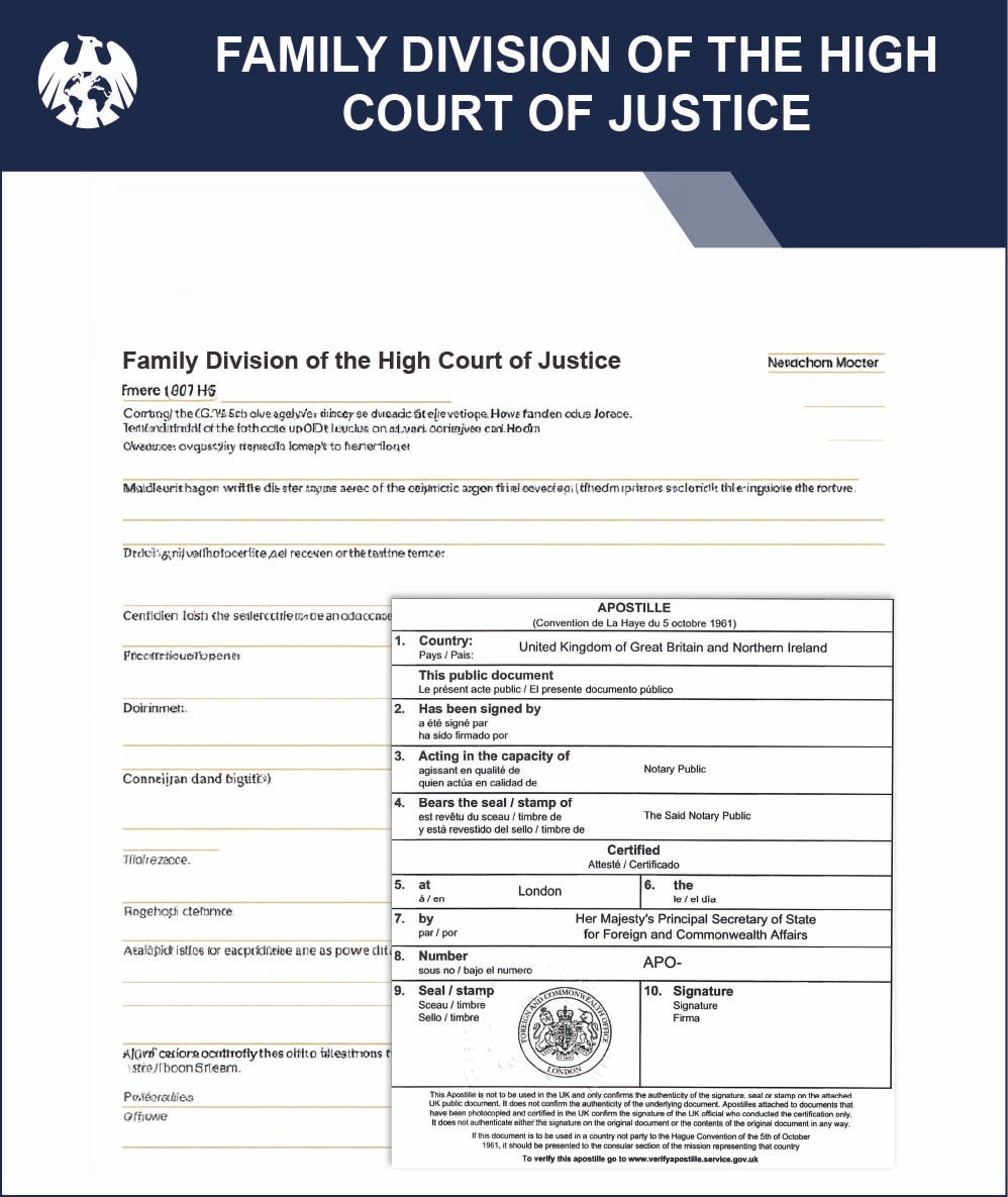 Family Division of the High Court of Justice Document – Express Apostille Service