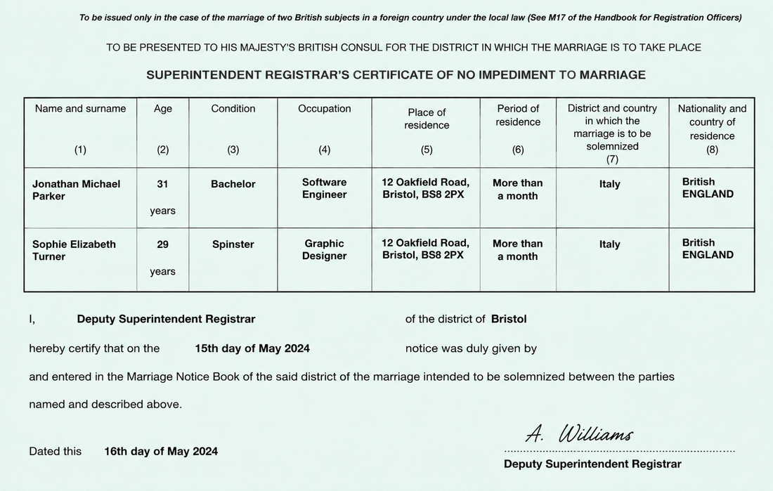 Certificate of No Impediment apostille: getting your CNI ready for a wedding abroad