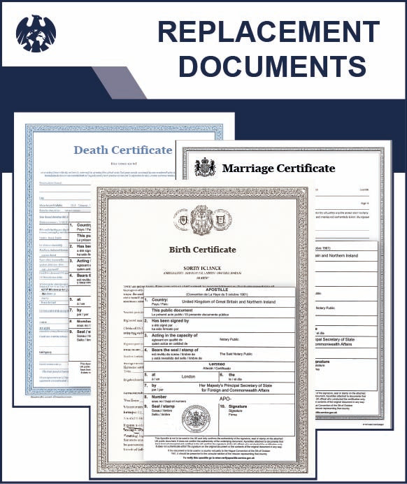 Replacement certificates + Express Apostille