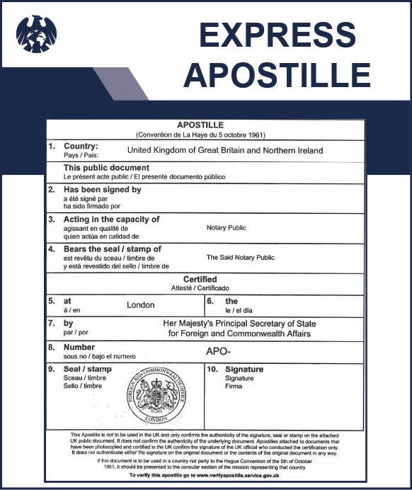 Express Apostille service