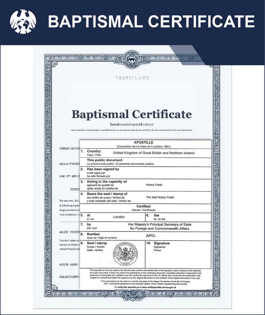 Baptismal Certificate – Express Apostille Service