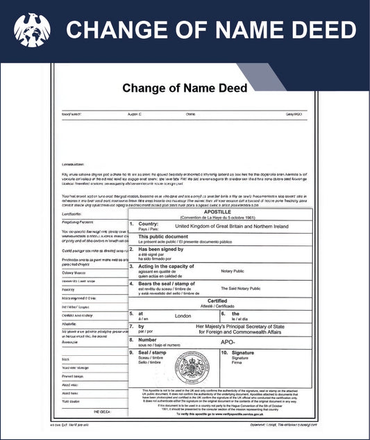 Change of Name Deed – Express Apostille Service