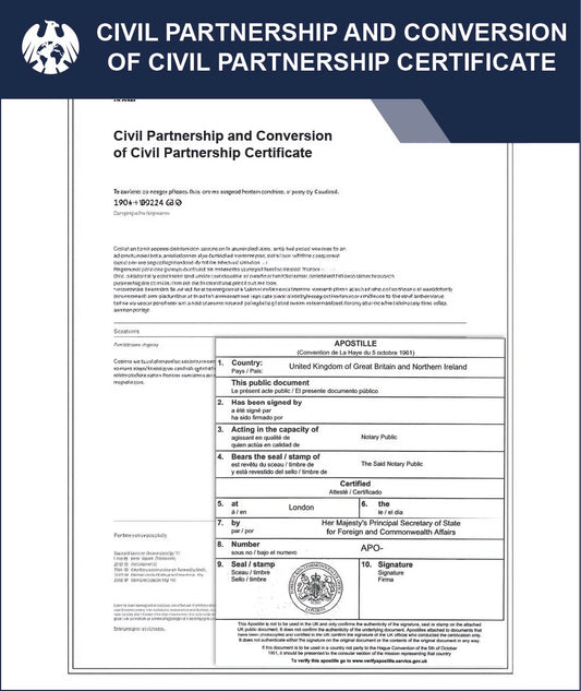 Civil Partnership and Conversion of Civil Partnership Certificate – Express Apostille Service