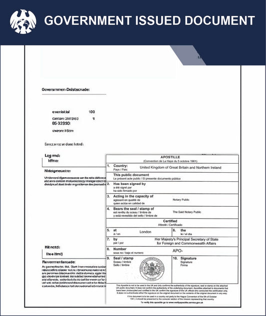 Government Issued Document – Express Apostille Service