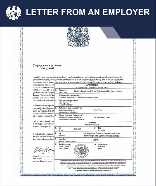 Letter from an Employer – Express Apostille Service