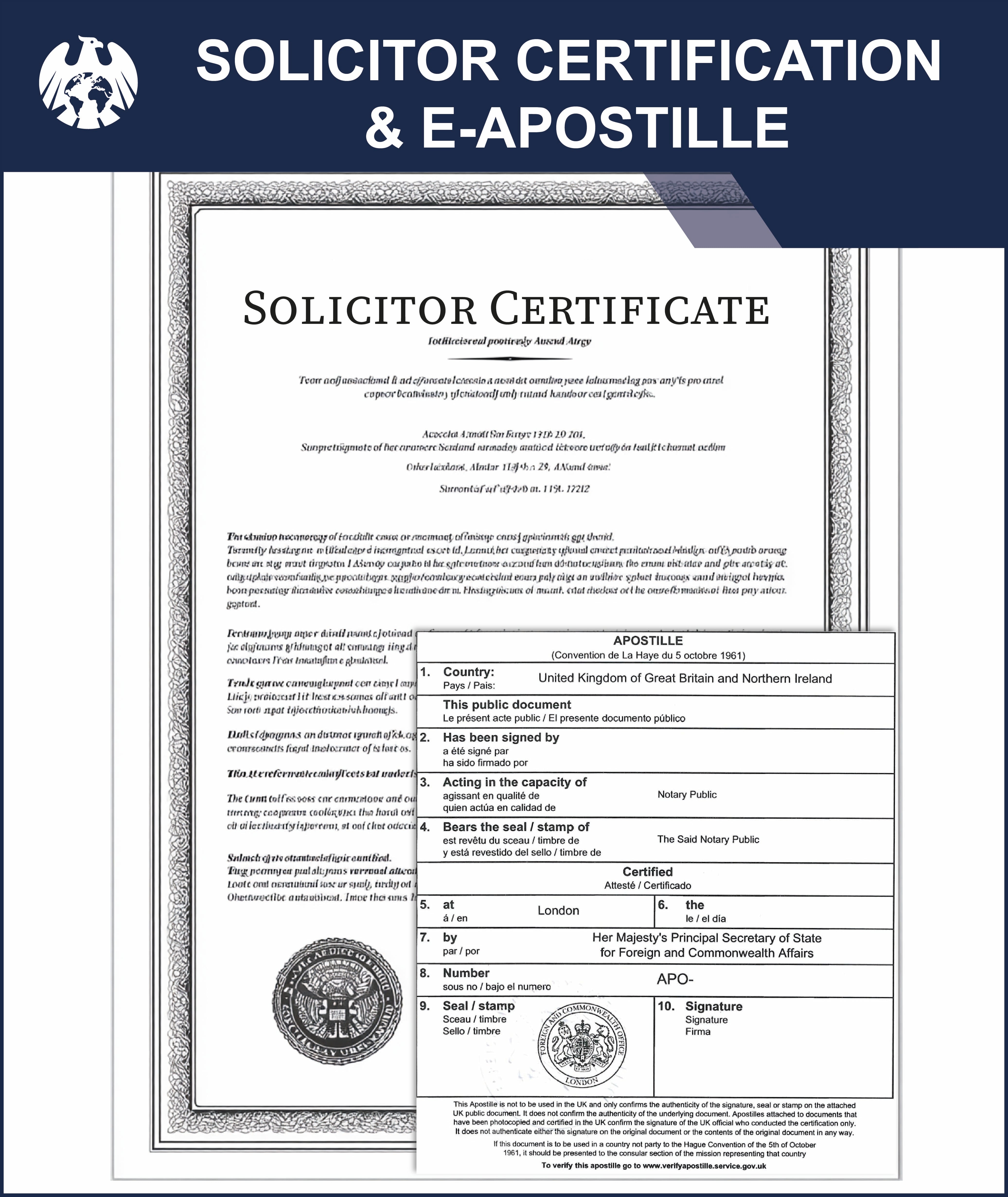 e-Apostille+Solicitor Certification (QES) (Bundle service) – 12 Apostille