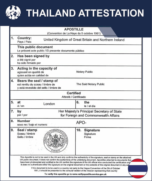 Thailand Attestation