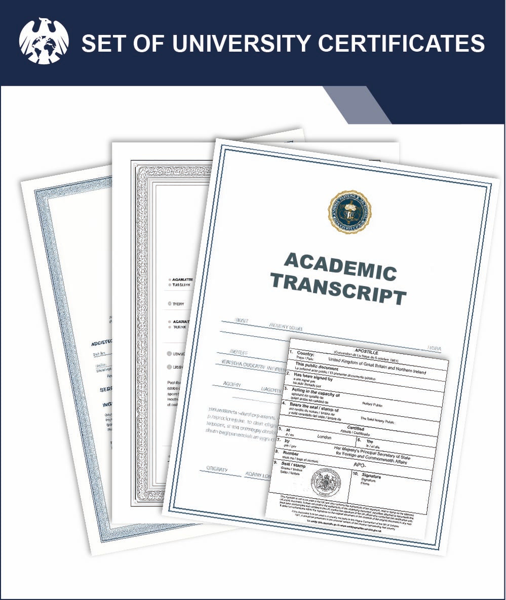 Set of University Certificates
